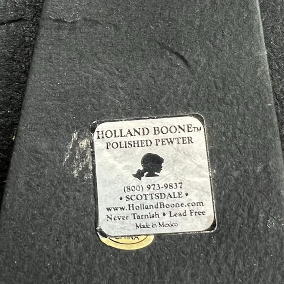 Holland and Boone Pewter Ornate Frame Mirrored Border & Filigree Design - Picture 12 of 15